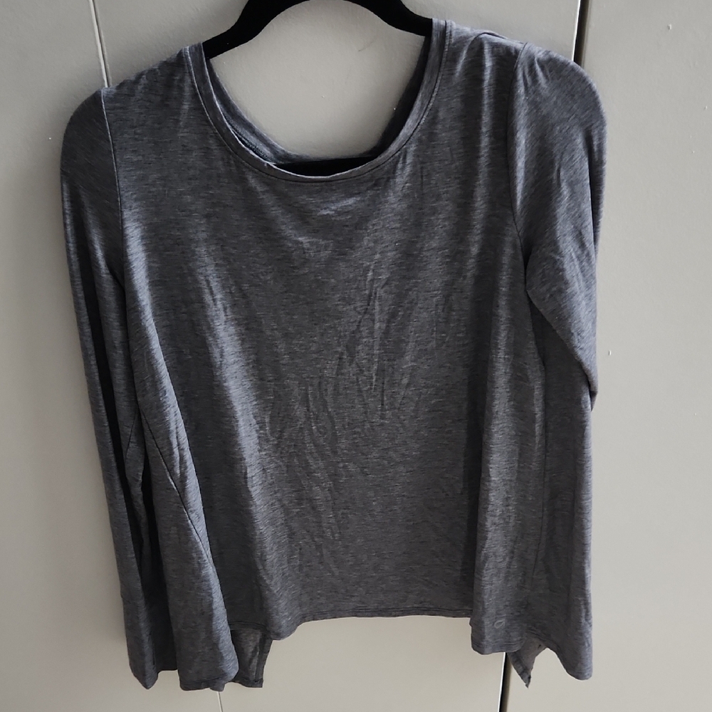 GAP Gray 3/4 Sleeve Relaxed Boxy Tee